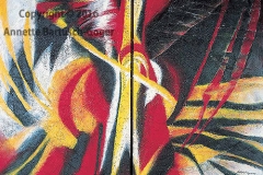 Erzengel Michael Acryl/Asche 2003 Diptychon