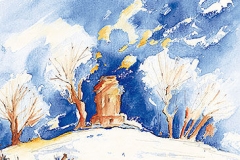 Bismarckturm im Winter, Neusäß