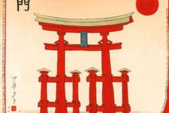 Japan / Bucht von Hiroshima / „Torii“ des Shinto-Schreins von Itsukushima